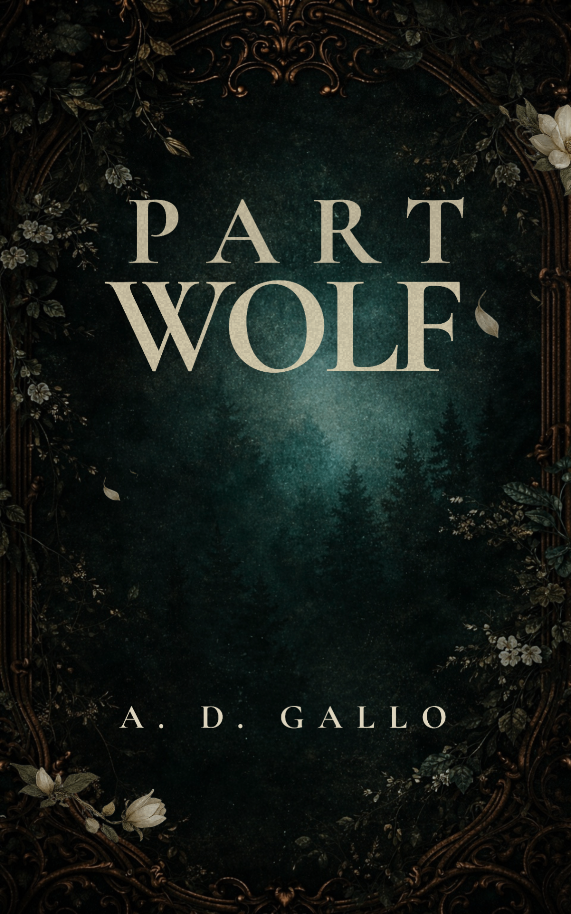 Part Wolf book cover by A.D. Gallo